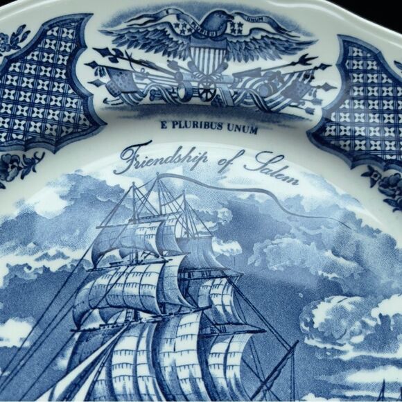 Alfred Meakin 1970’s Friendship of Salem Fair Winds Collectible Plate 10.5” #5 - Picture 9 of 16